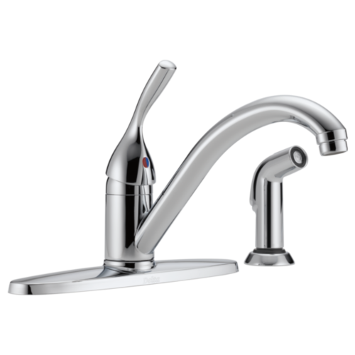 delta classic single handle kitchen faucet with spray