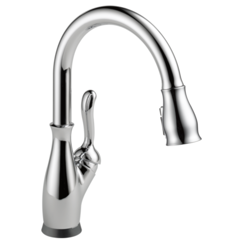 leland collection single handle pull down kitchen faucet with shieldspray